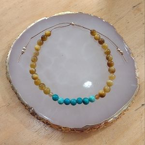 Golden Tigers Eye & Variscite Bracelet